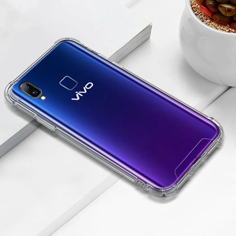 

Shockproof Silicone Airbag Case For Vivo X60 Pro Plus Clear Soft TPU Phone Cover For Vivo iQoo Neo5 Z3 Vivo Y72 5G Vivo Y73S