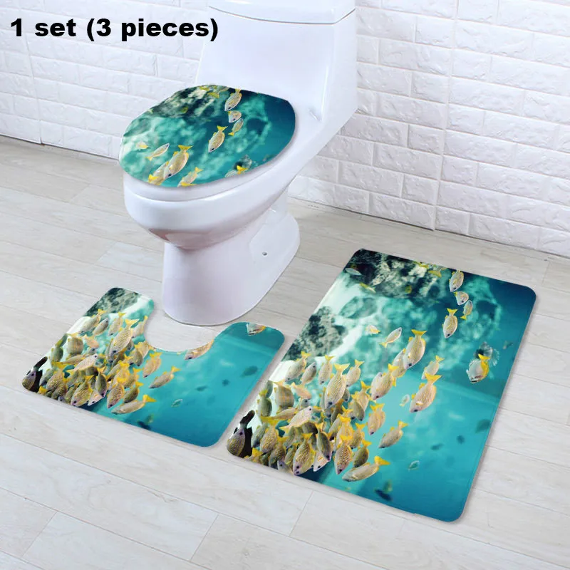 Новые плюшевые водопоглощающий ковер для Ванная комната 1 комплект из 3 предметов