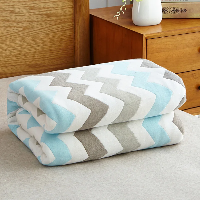 

100% cotton sateen blue water wave bedspread sleeping blanket embossing comforter