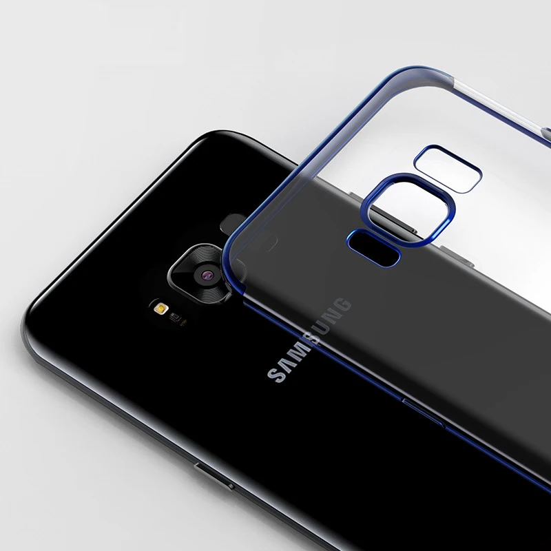 Мягкий чехол для телефона SamSung Galaxy S8 S7 бампер корпус прозрачный обшивка края ТПУ