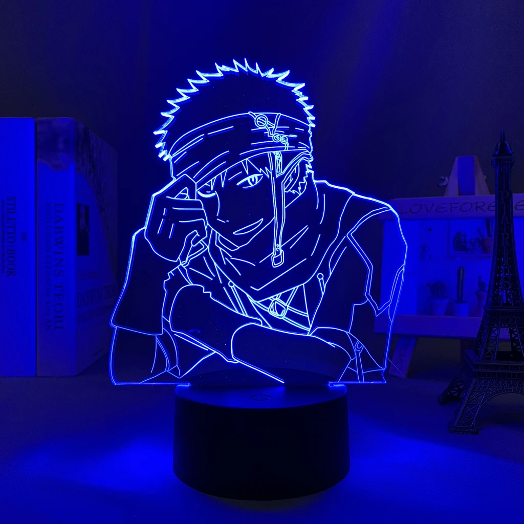 Аниме Белоснежка с красными волосами светодиодная лампа Оби для украшения