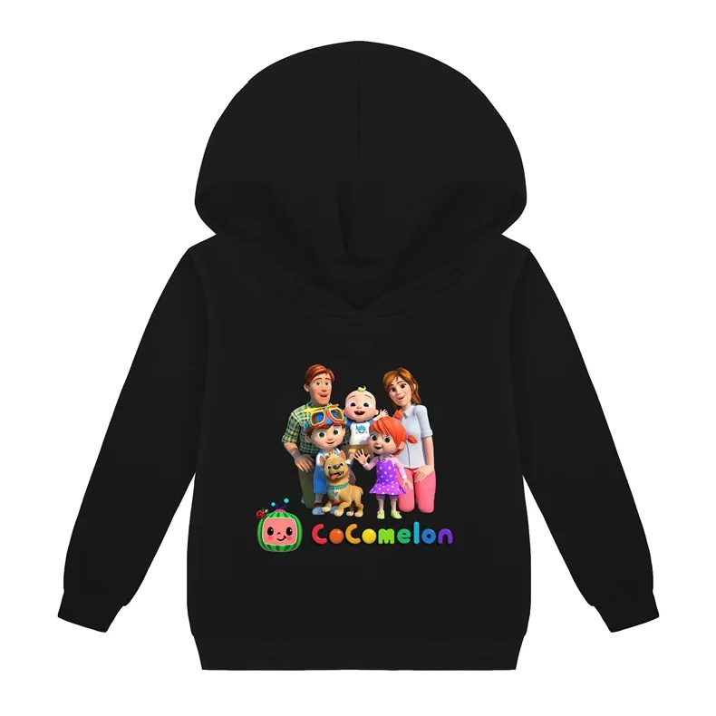 

New Toddler Baby Kids Boy Girl Cocomelon JJ Kids Hoodies Cute Baby Girl Sweatshirts 10 Colours Hooded For Teenager 2-12Year