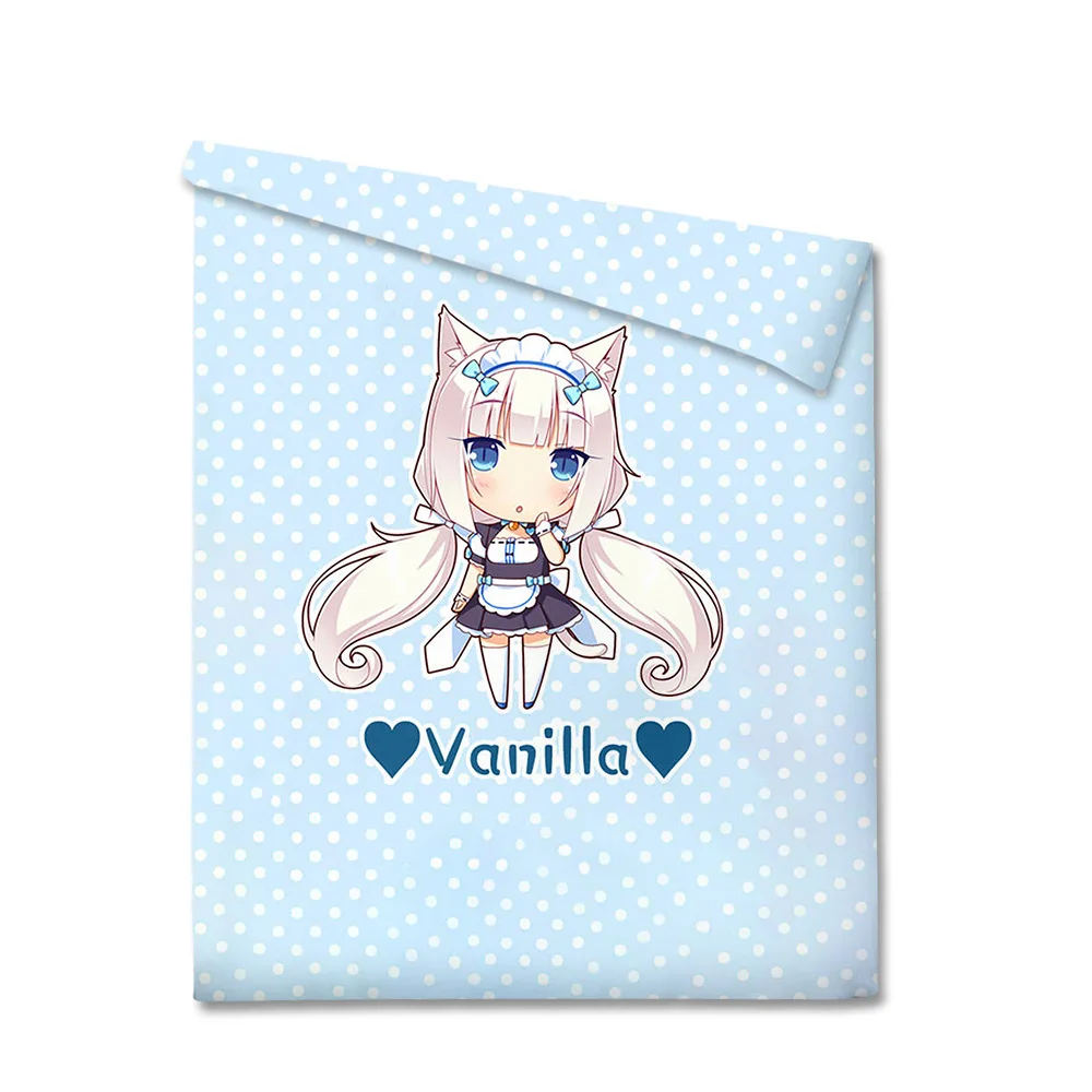 

Anime Bed Quilt Duvet Cover NEKOPARA Chocola Vanilla Home Textile Custom Bedding Sets Home Decor Bedclothes Milk Silk Material