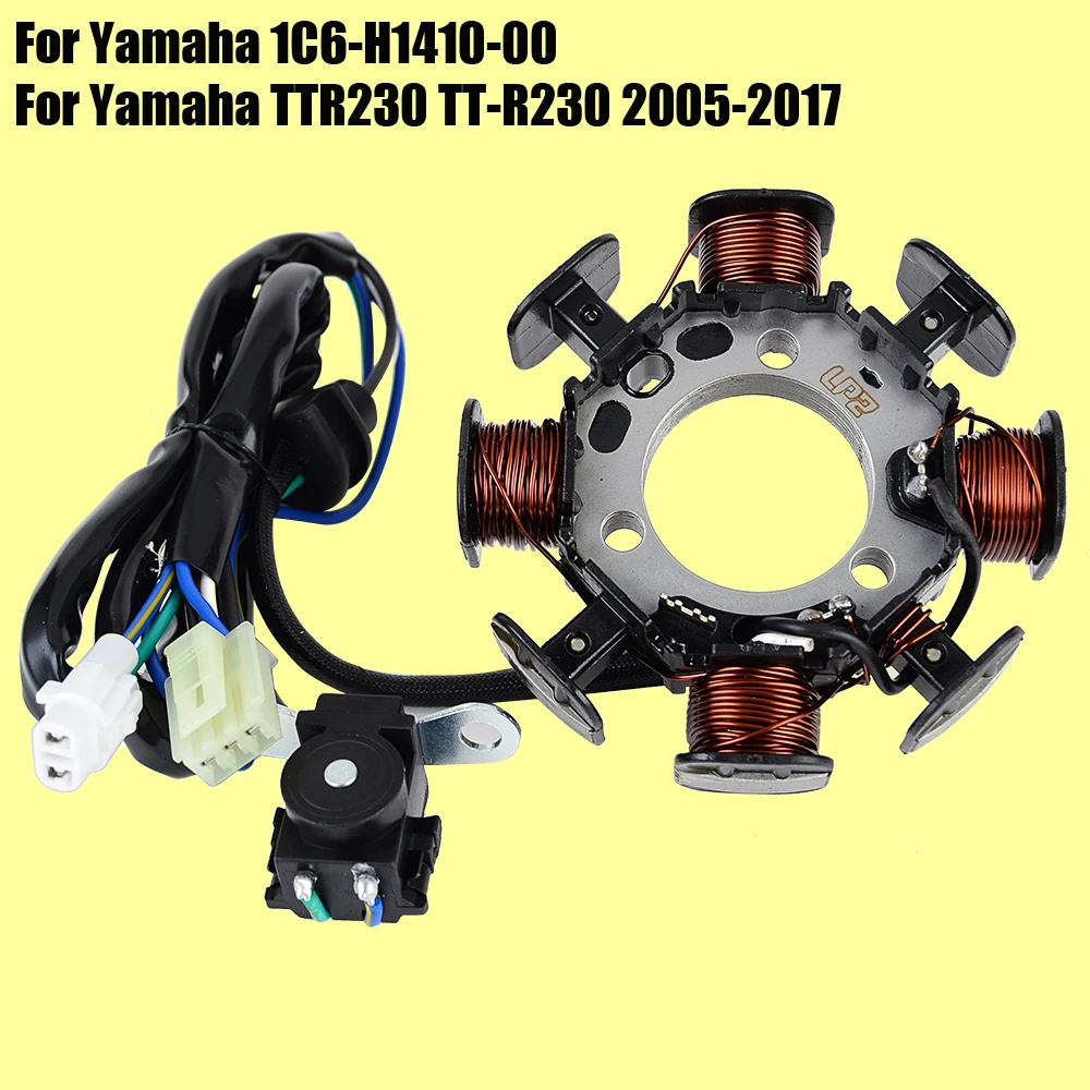 

Stator Coil for Yamaha TTR230 TT-R230 2005-2017 2006 2007 2008 2009 2010 2011 1C6-H1410-00 Generator Magneto Coil TT-R TTR 230