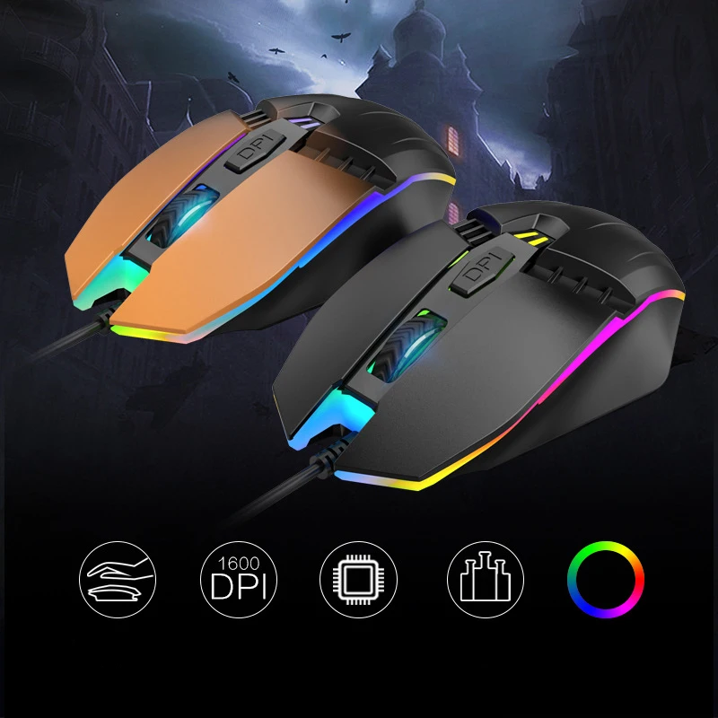 Игровая мышь, проводная, светодиодный, с подсветкой, USB, оптическая, эргономичная, компьютерная мышь, геймер, Мыши для ПК, X7, для ноутбука, игровая мышь