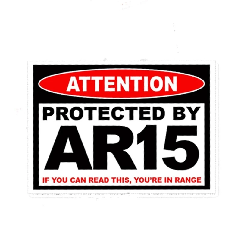 

Personality 3D Car Sticker Protected AR15 AR 15 Warning Rifle Gun Auto Accessories Car Window Waterproof PVC 13cm X 10cm