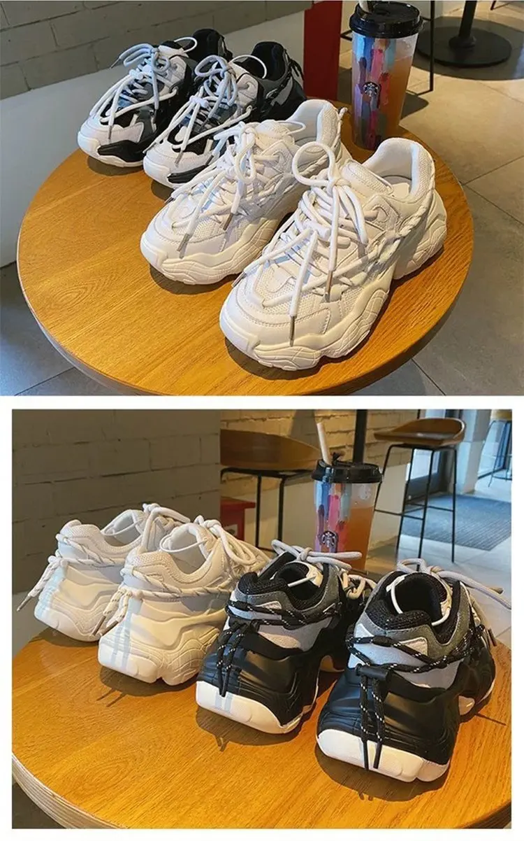 

2021 spring new ladies casual shoes fashion light shoes increased mesh shoes outsole running shoes non-slip running shoes35-40-5