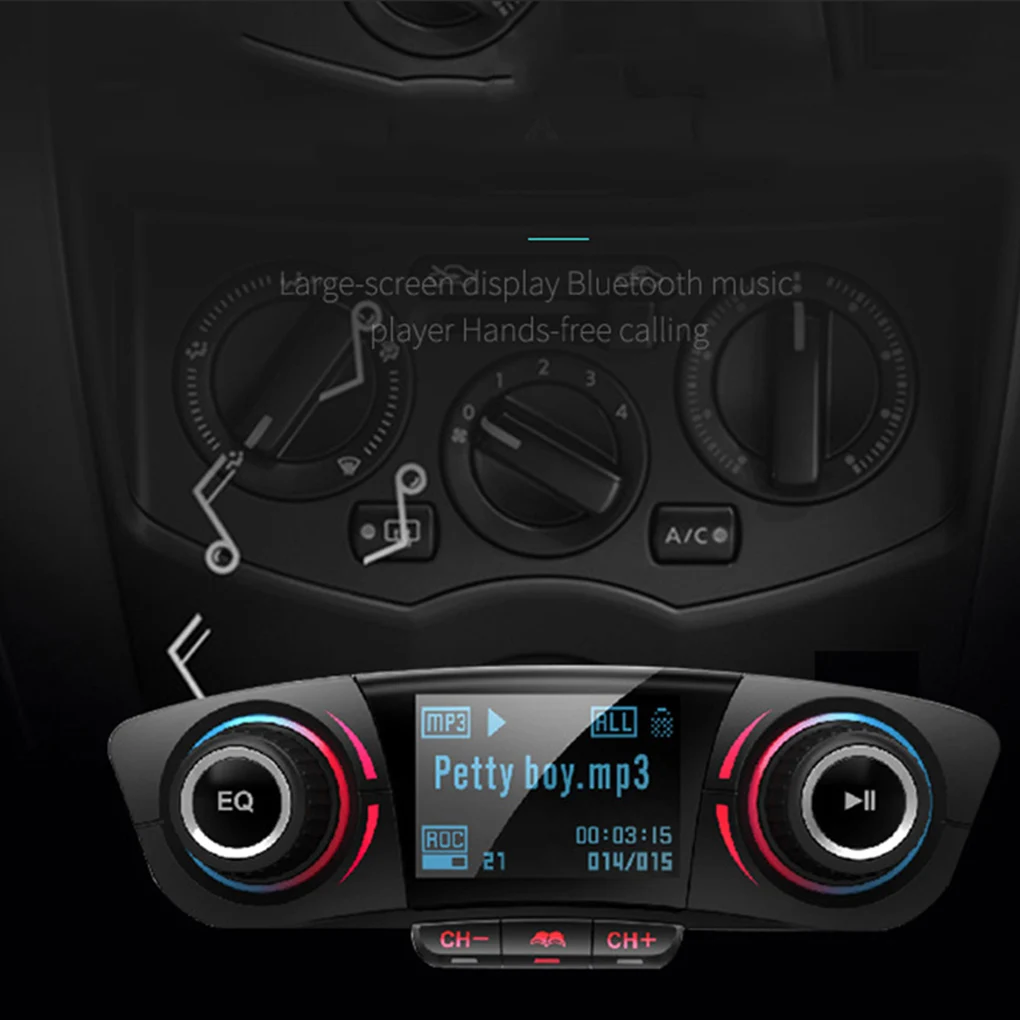 ACCNIC светодиодный Hands Free беспроводной Bluetooth 4 0 FM передатчик Aux модулятор
