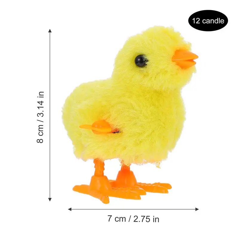 12 piezas pollito divertido salto peque&ntilde;o decoraci&oacute;n del hogar cuerda polluelo fiesta de Pascua Favor-5