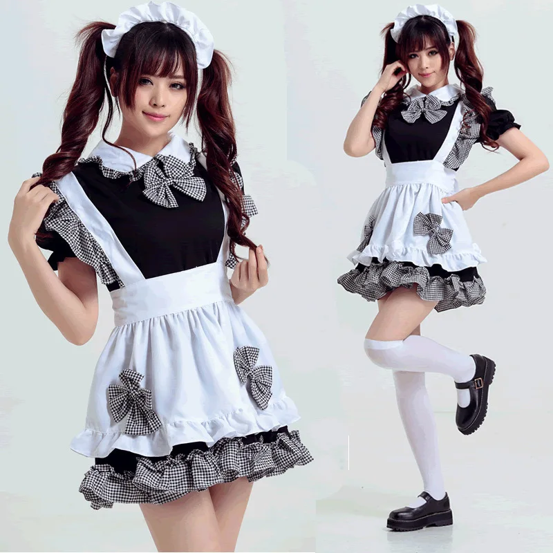 

Woman Kawaii Maid Dress Black Akihabara Vintage Cosplay Anime Dresses 2021 Women Western Restaurant Waiter Costume Cos Uniform
