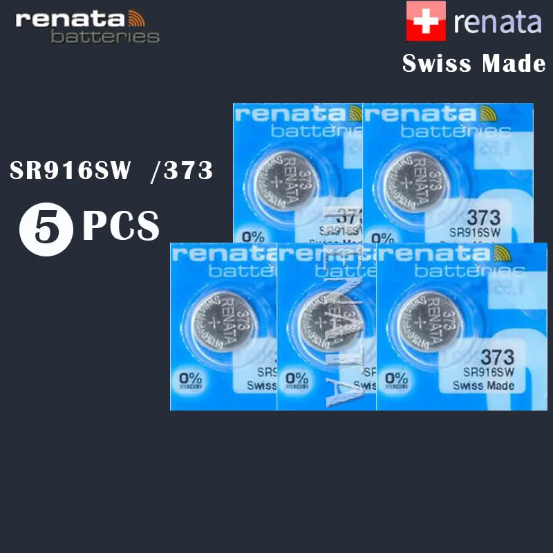 5 шт./лот Renata 373 100% оригинальный фирменный новый аккумулятор для часов с оксидом