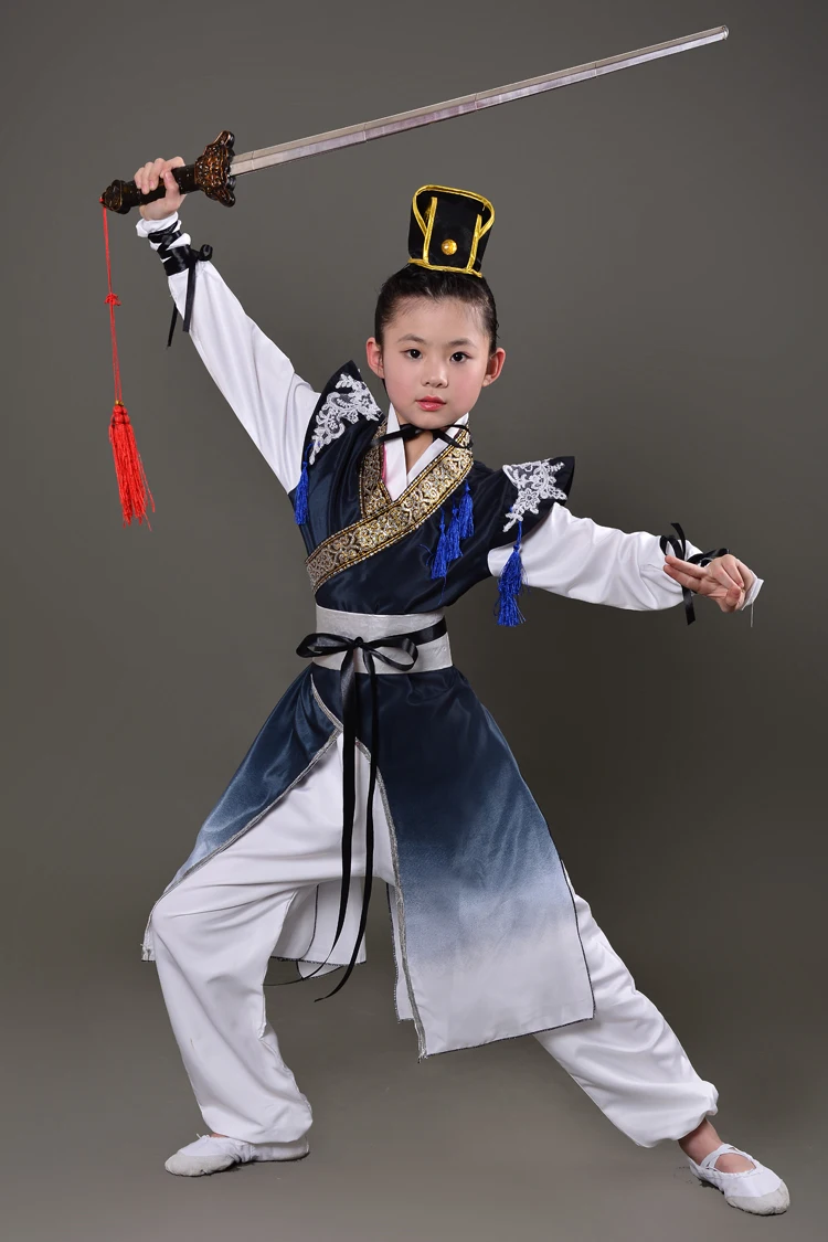 Детский Традиционный китайский костюм кунг-фу 2019 костюмы для детей ушу вышивка