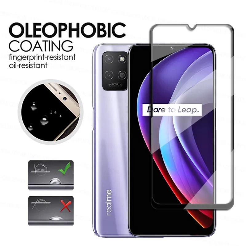 Protector de pantalla de cristal para Realme V11s, pel&iacute;cula de lente de c&aacute;mara, para Realme V11s, V11, V13, V15-2