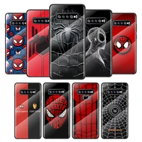 marvel spiderman logo for samsung galaxy s21 ultra plus 5g m51 m31 m21 tempered glass cover shell luxury phone case