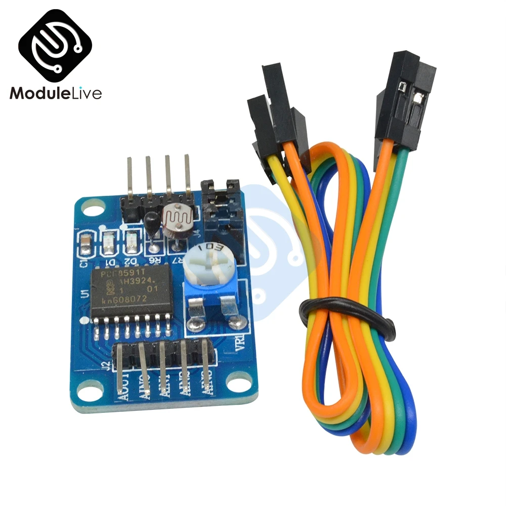 Модуль преобразователя PCF8591 AD/DA аналоговый в цифровой для платы Arduino I2C Serial VSS VDD Hold