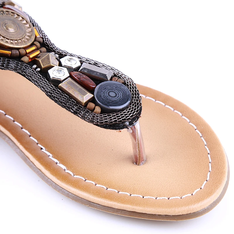 Богемные летние женские сандалии большой размер 44 45 женская обувь 2020 вьетнамки