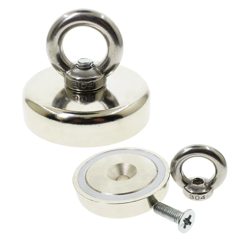 1 шт. Тяговый монтаж D60Mm Неодимовый магнит Чашеобразный с кольцом рыболовные