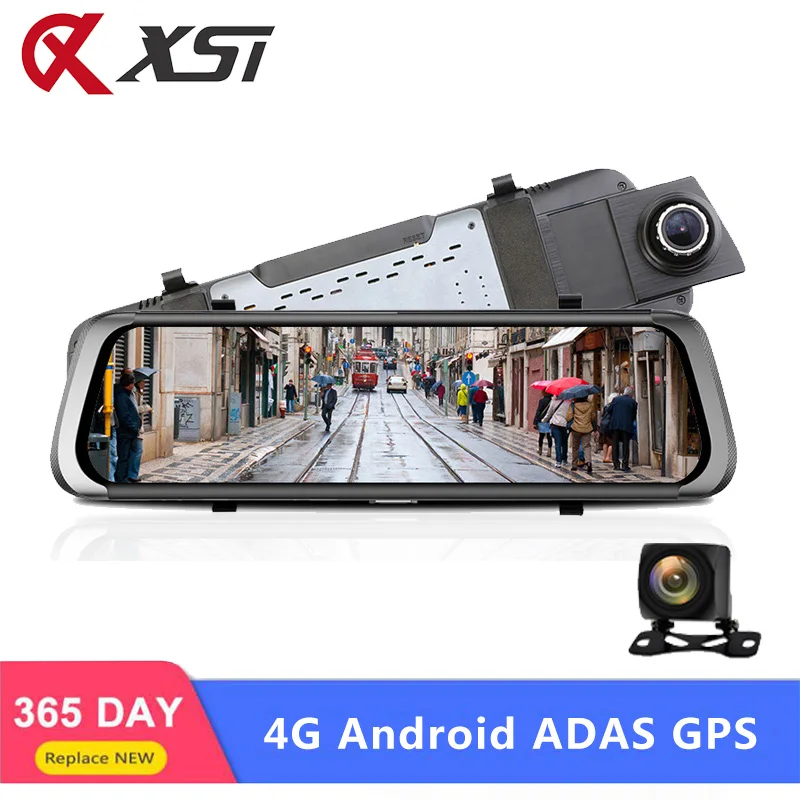 Автомобильный видеорегистратор 10 дюймов Android 4G Wi-Fi Full HD 1080P зеркало заднего вида