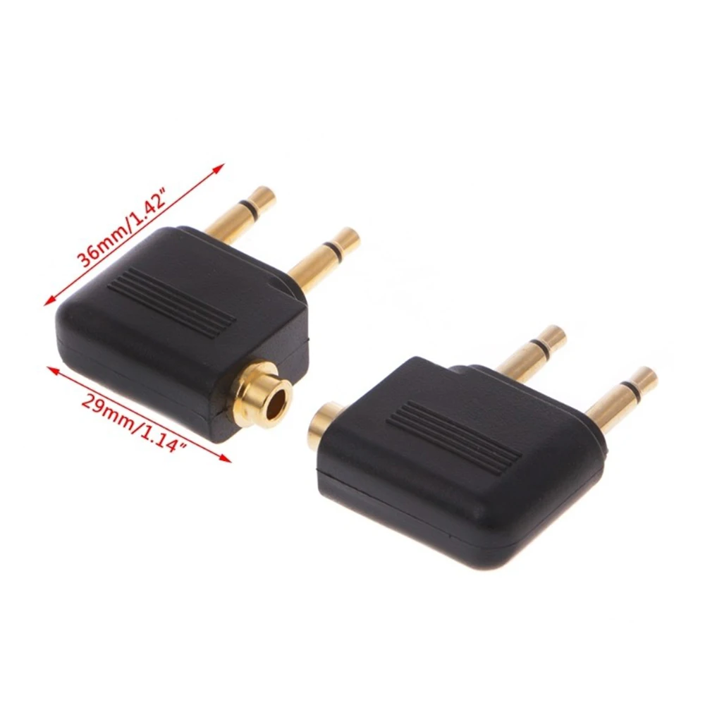 2/4 шт. 3 5 мм сплиттер для наушников в самолете моно аудио конвертер адаптер