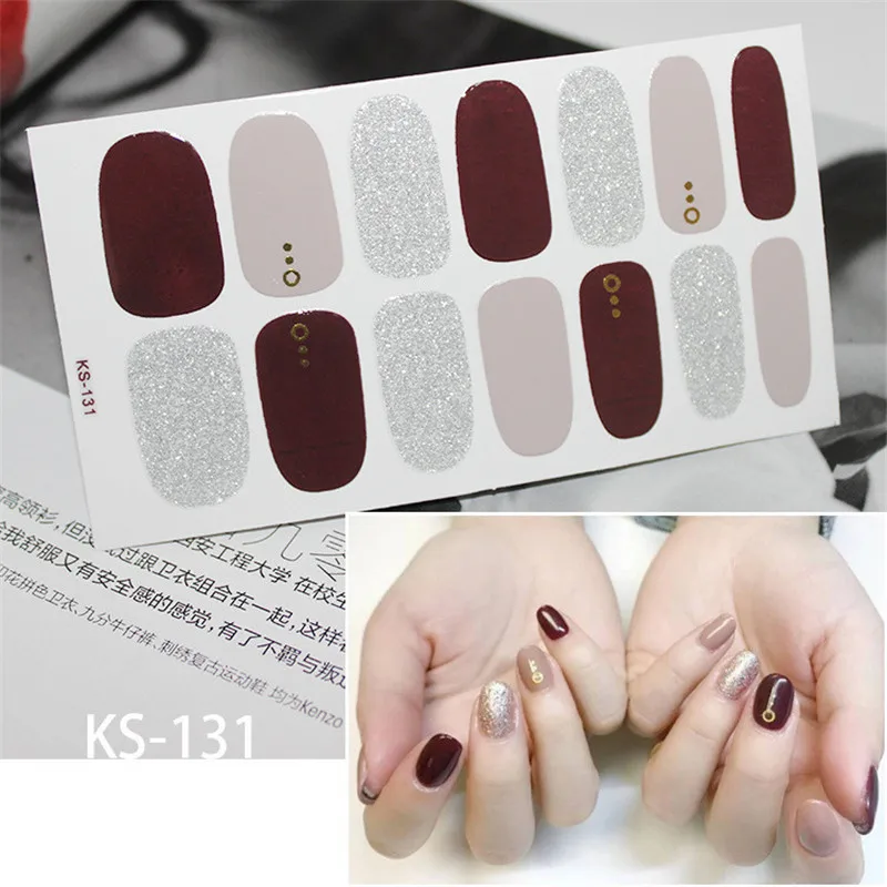 Разноцветные наклейки для ногтей маникюра самоклеящиеся настоящие полоски лака