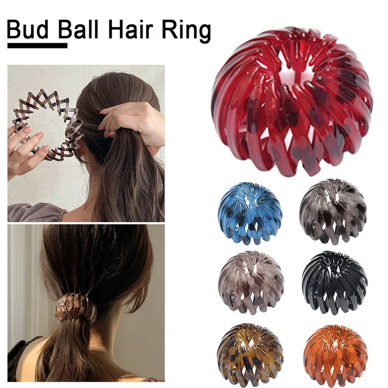 

Fashion Womens Nest Expanding Crystal Tail Hair Bun Holder Clips Claw Fashion Hairpiece Variety Hair Accessories