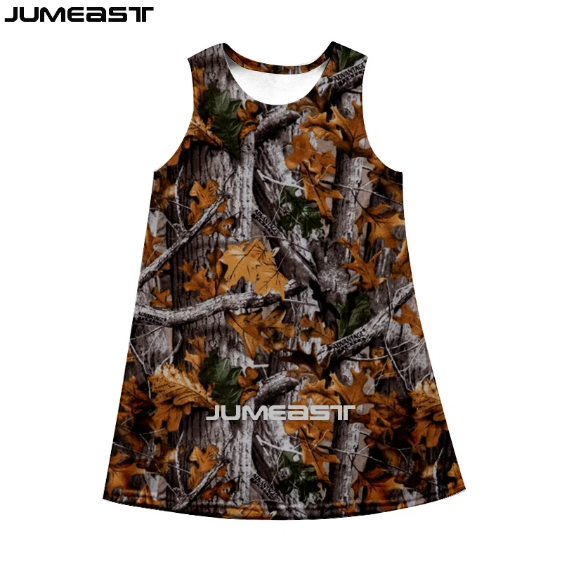 

Jumeast Women 3D Dresses Reed Camouflage Hunting Streetwear Harajuku Summer Fashion Hip Sleeveless Dress Suspender Nightdress