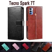 tecno spark 7t k%c4%b1l%c4%b1f flip leather funda book case card holder wallet etui for tecno spark7 t cases magnetic phone hoesje coque