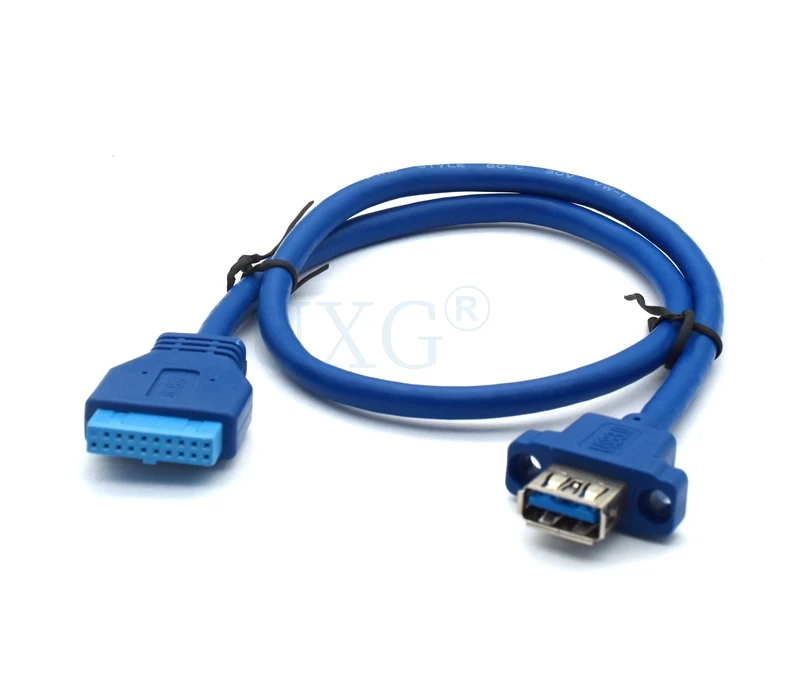 Однопортовый USB 3 0 гнездовой винтовой монтаж типа панели к материнской плате 20