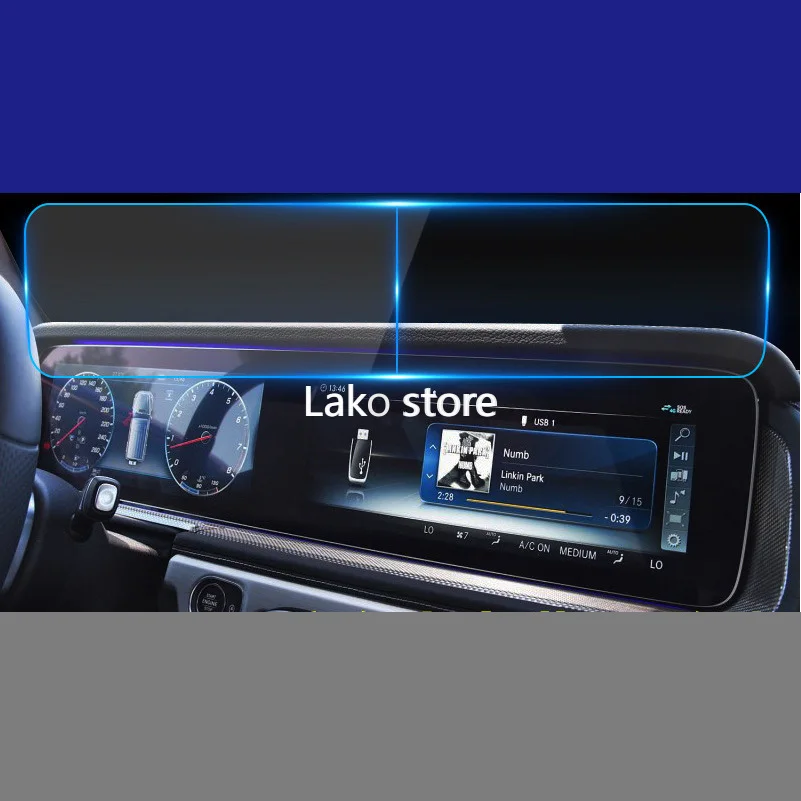 

Reliable 2Pcs Split GPS Car Navigation Steel Film for Mercedes Benz G class V class Central Control Screen Glass Tempered Film