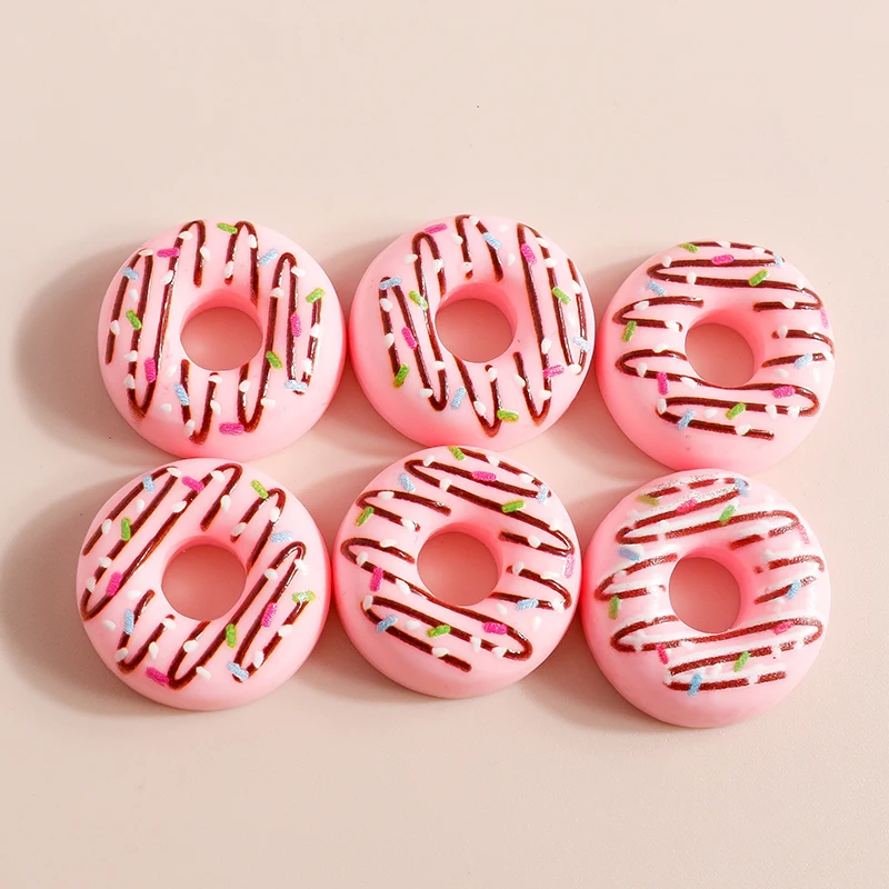 cute mix dessert mini donut flatback resin cabochons scrapbook diy jewelry phone decoration hair accessories girls food toys free global shipping