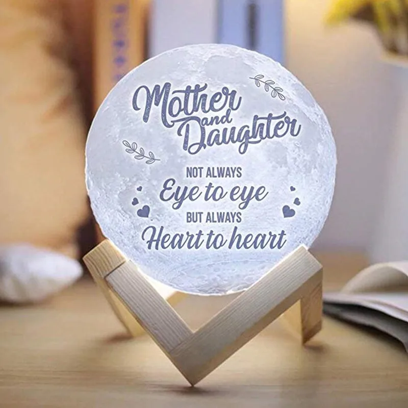 Сделанный на заказ светильник Луны (фото текст узор) 3D печать светящийся