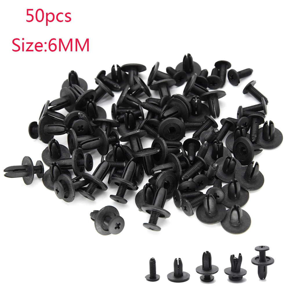 100/50 шт в наборе Пластик заклепки фиксатор крепления Универсальный 8/6 мм