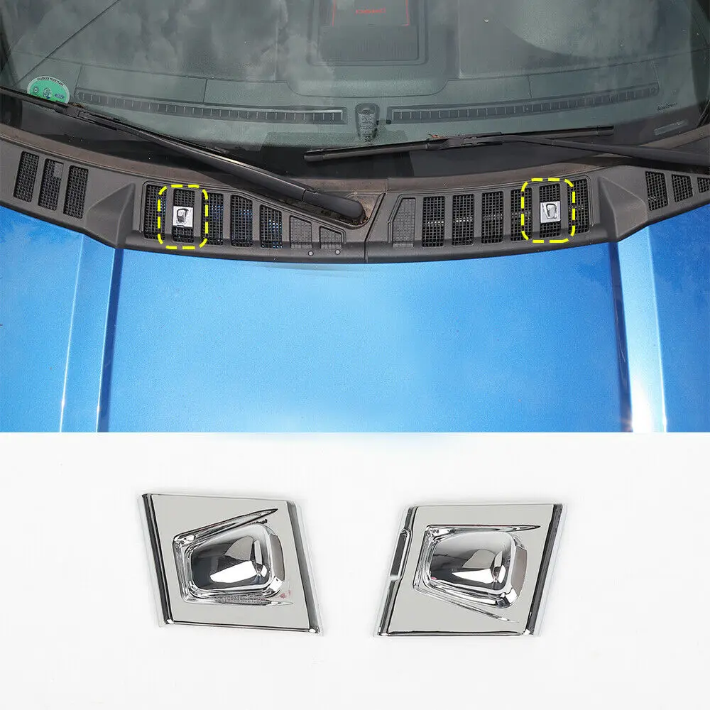 

Chrome Truck Front Wiper Water Spray Nozzle Decor Trim Cover for Ford F150 2015+