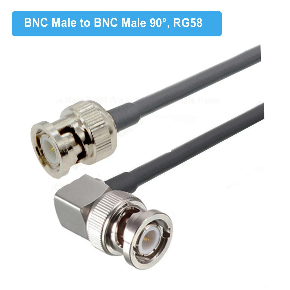Коаксиальный кабель RG58 с разъемом BNC папа и штекером 50 ом обжимный Соединитель