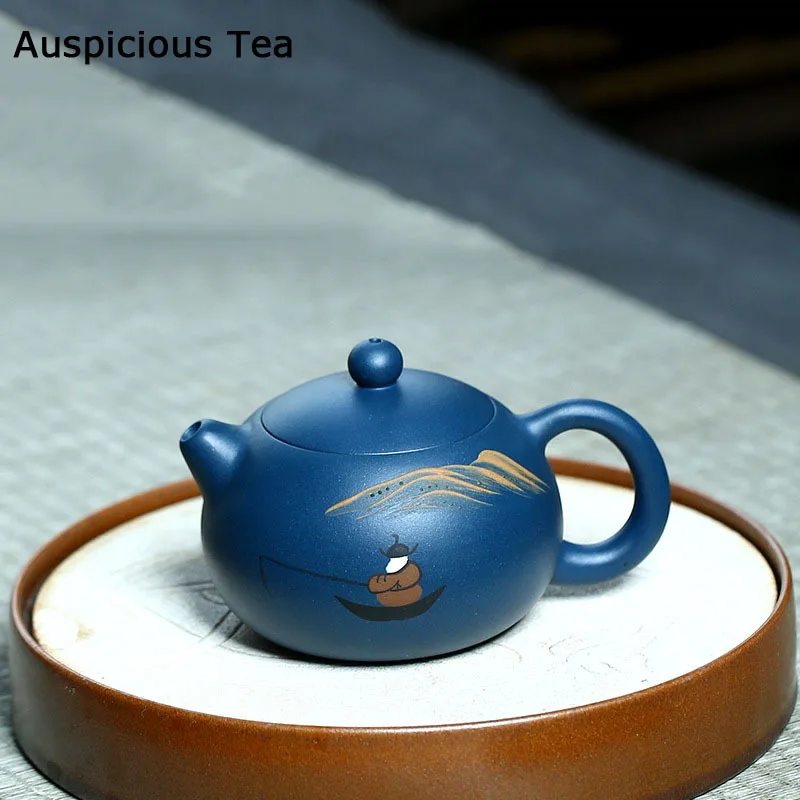 

210ml Yixing Famous Purple Clay Teapot Ball Shaped Infuser Xishi Tea Pot Raw ore Beauty Kettle Handmade Zisha Tea Set Customized