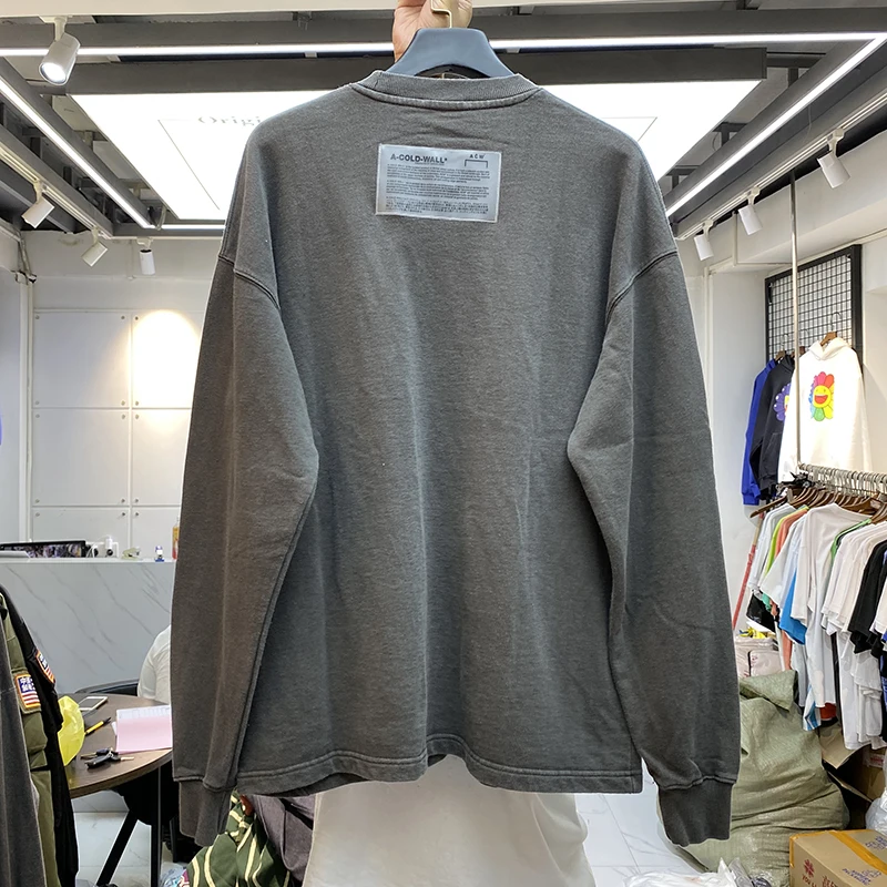 

Wine Red Vintage ACW A-COLD-WALL* Sweatshirts Men Women Washed Big Pocket A COLD WALL Hoodie