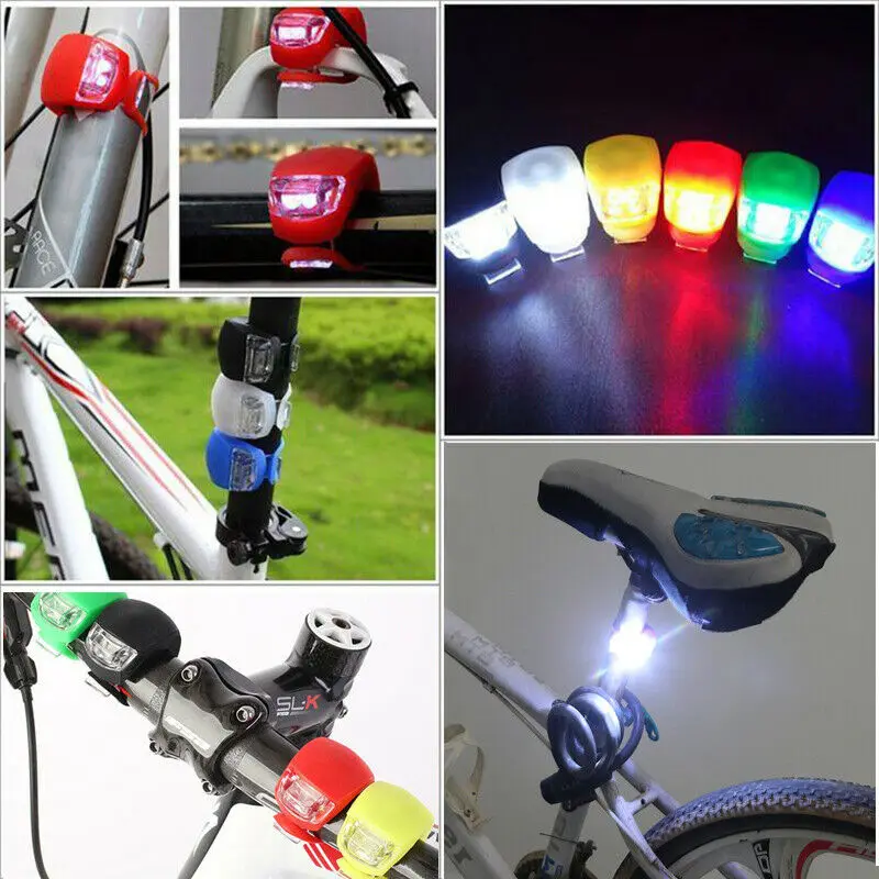Силиконовый задний фонарь для велосипеда водонепроницаемый передний