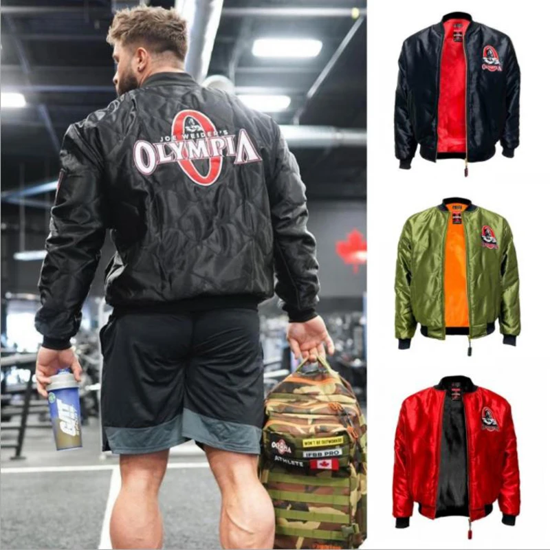 

2021 New Men Orsay Sweatshirt Winter Large Size Jacket Sports Fitness Thicken Stand Collar Embroidered Zipper Cotton Clothes