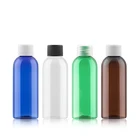 80 мл 48 шт. голубая Зеленая прозрачная коричневая пустая бутылка с пластиковой заглушкой с винтовой крышкой косметический контейнер дорожные наборы портативный крем для лосьона