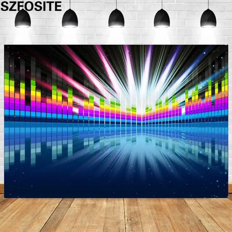 

Colorful Fashion Lighting Stage Music Rhythm Carnival Party Background Festival Friends Reunion Photography Photo Vinyl Backdrop