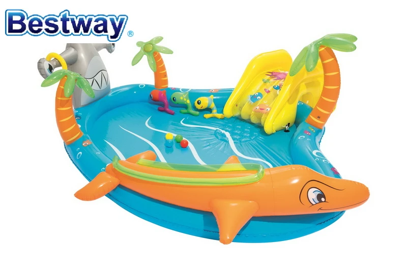 53067 Bestway 2 8 м x 1 7 37 джунгли сафари игровой бассейн 110 &quotx 67&quot 54 &quotнадувной водный