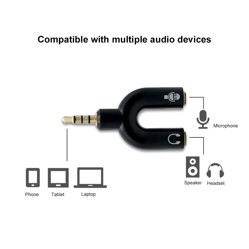 3 5 мм микрофон гарнитуры Bluetooth беспроводные наушники аудио сплиттер U Форма