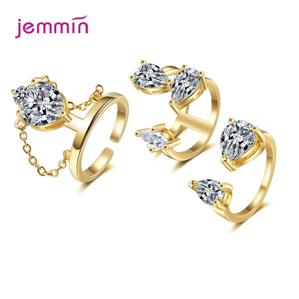 

New Arrivals 925 Sterling Silver Open Ring AAAA+ Zirconia Micro Pave Rings for Women Birthday Party Jewelry Jewelry