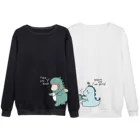 Футболка с длинным рукавом унисекс, с круглым вырезом, с принтом динозавра