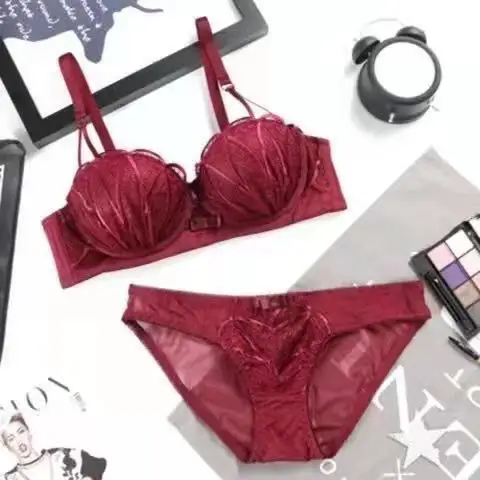 

Sexy Lingerie Women Without Steel Ring Bra Suit Gathered In The Korean Version Of The Urban Girl Lily Day Tied On A Thick Bra