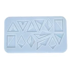 Треугольные Подвесные серьги ручной работы, брелок, силиконовая форма с отверстием, Алмазная форма, литье из смолы, инструменты для рукоделия