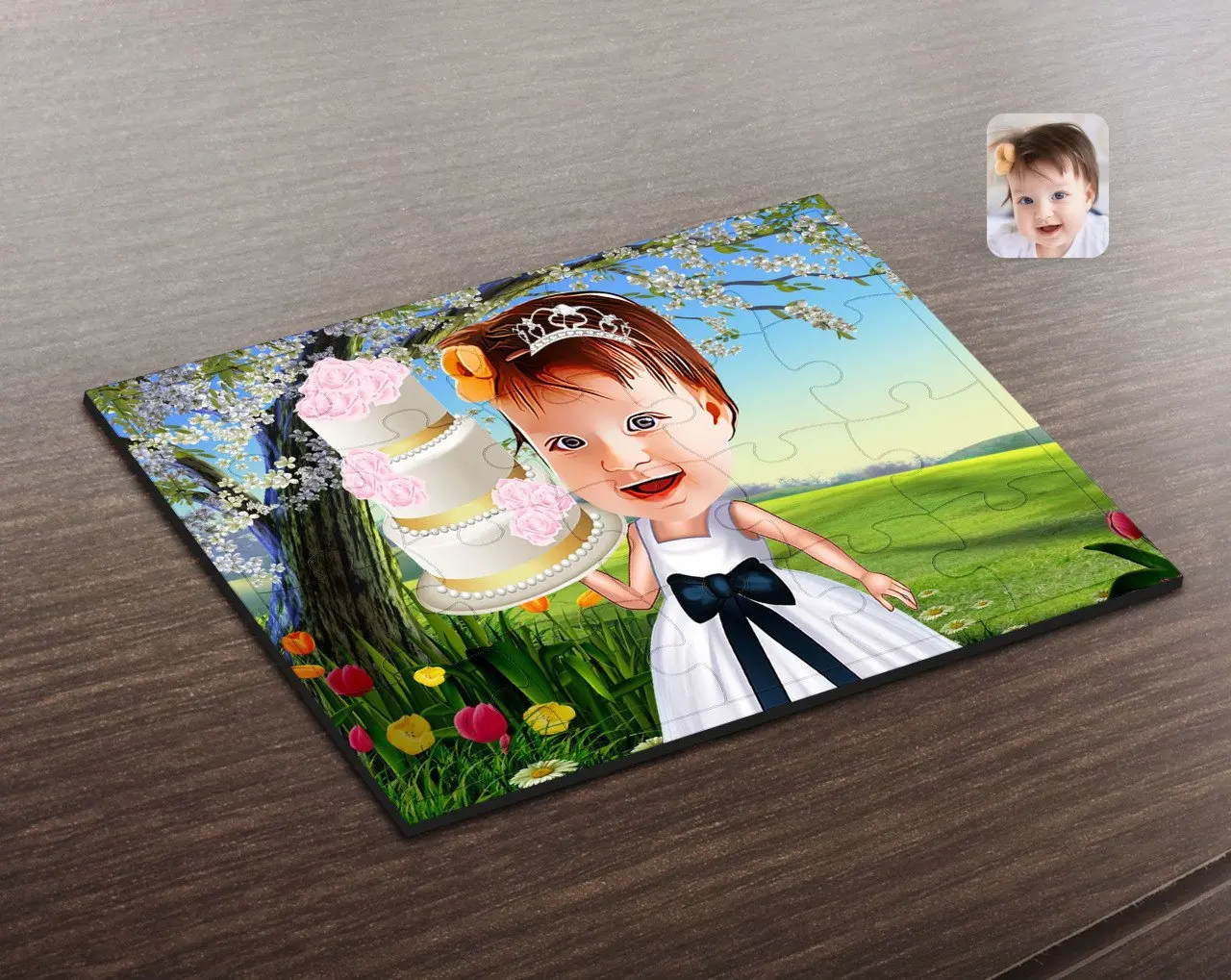 

Personalized Child Birthday Caricature Of Wooden Puzzle-2