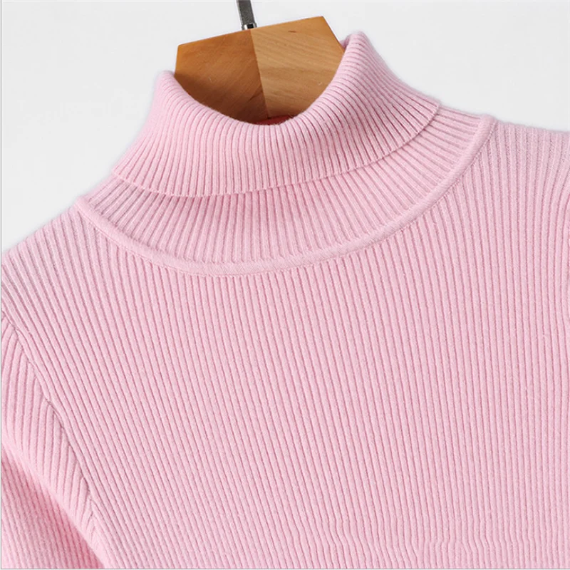 Свитер-водолазка Женский однотонный приталенный Осень-зима | Женская одежда