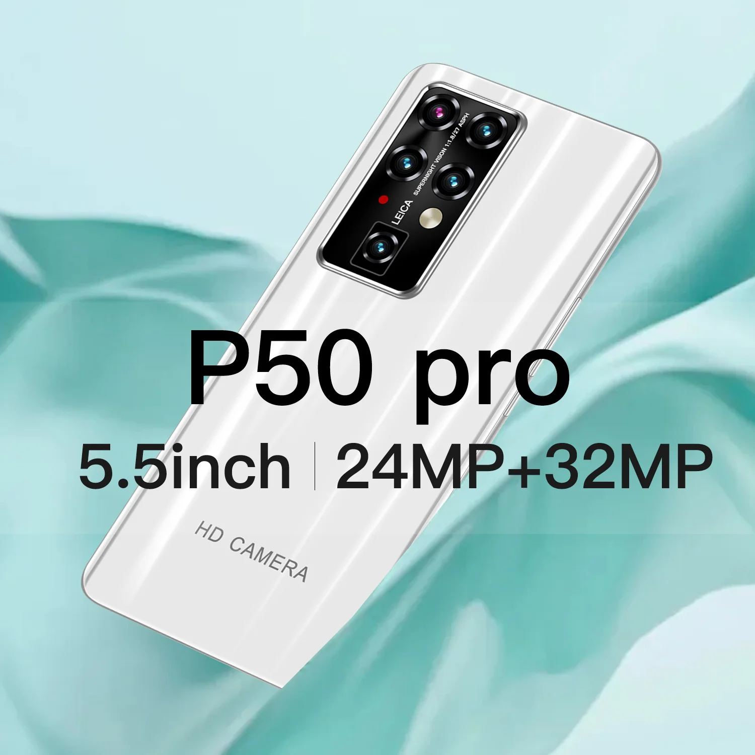 

Global Version New Galxy P50 Pro 5.5 Inch Smartphone 10 Core Dual SIM 5600mAh Cellphone 5G LTE 24+32MP Face Unlocked Mobilephone