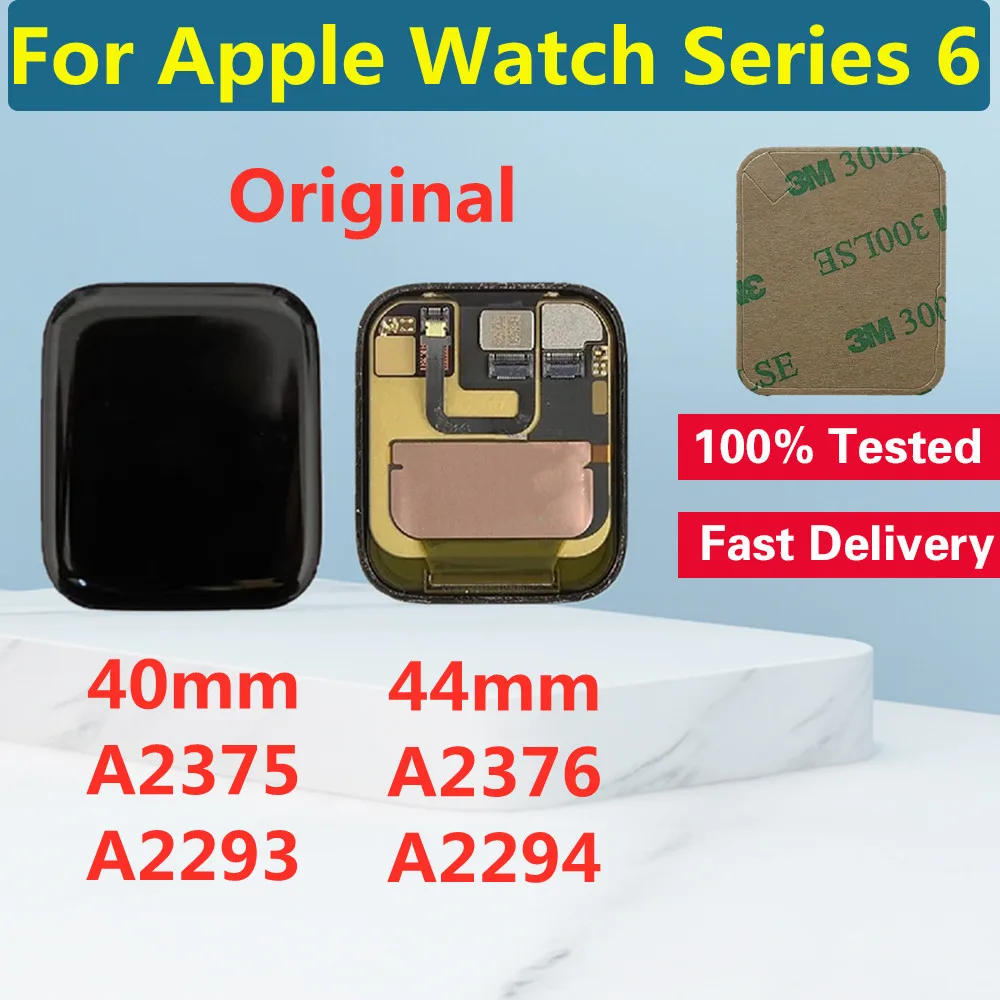 

Original For Apple Watch Series 6 LCD Display Touch Digitizer For iWatch 6 Series6 LCD Screen 40mm A2375 A2293 44mm A2376 A2294